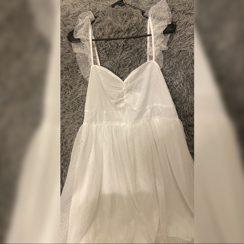 SHEIN white knee length dress